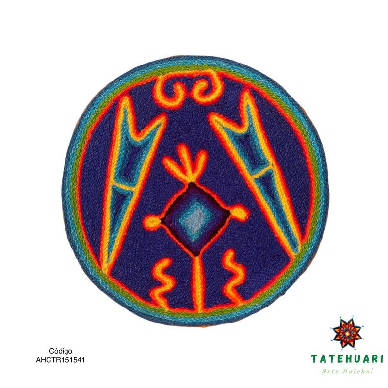 Cuadro o Tabla de Estambre 15 X 15 cms - TATEHUARI, arte huichol