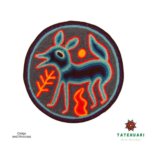 Cuadro o Tabla de Estambre 15 X 15 cms - TATEHUARI, arte huichol