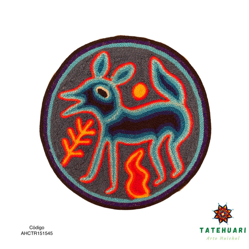 Cuadro o Tabla de Estambre 15 X 15 cms - TATEHUARI, arte huichol