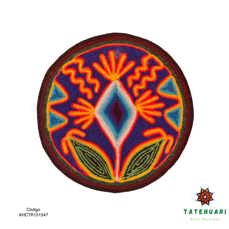 Cuadro o Tabla de Estambre 15 X 15 cms - TATEHUARI, arte huichol
