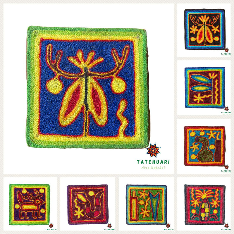 Cuadros 15 x 15 cms - Artesanía Huichol - TATEHUARI, arte huichol