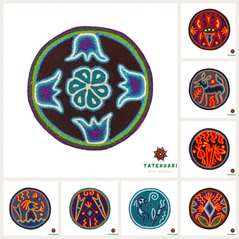 10 x 10 cm paintings - Huichol crafts