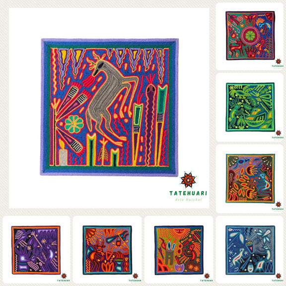 Cuadros 30 x 30 cms - Artesanía Huichol - TATEHUARI, arte huichol