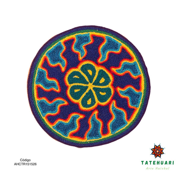 Cuadro o Tabla de Estambre 15 X 15 cms - TATEHUARI, arte huichol
