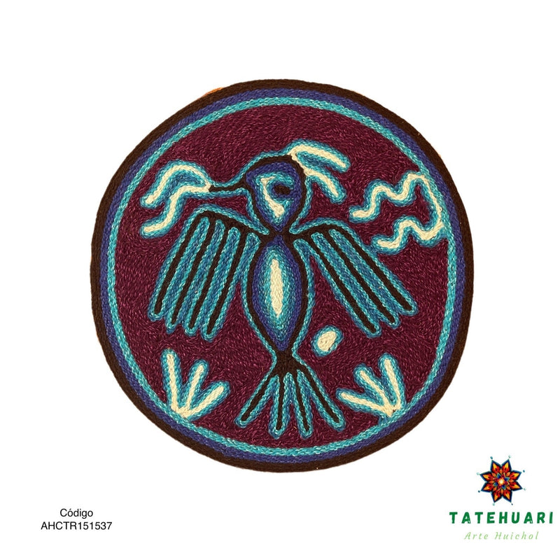 Cuadro o Tabla de Estambre 15 X 15 cms - TATEHUARI, arte huichol
