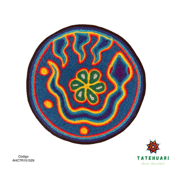 Cuadro o Tabla de Estambre 15 X 15 cms - TATEHUARI, arte huichol