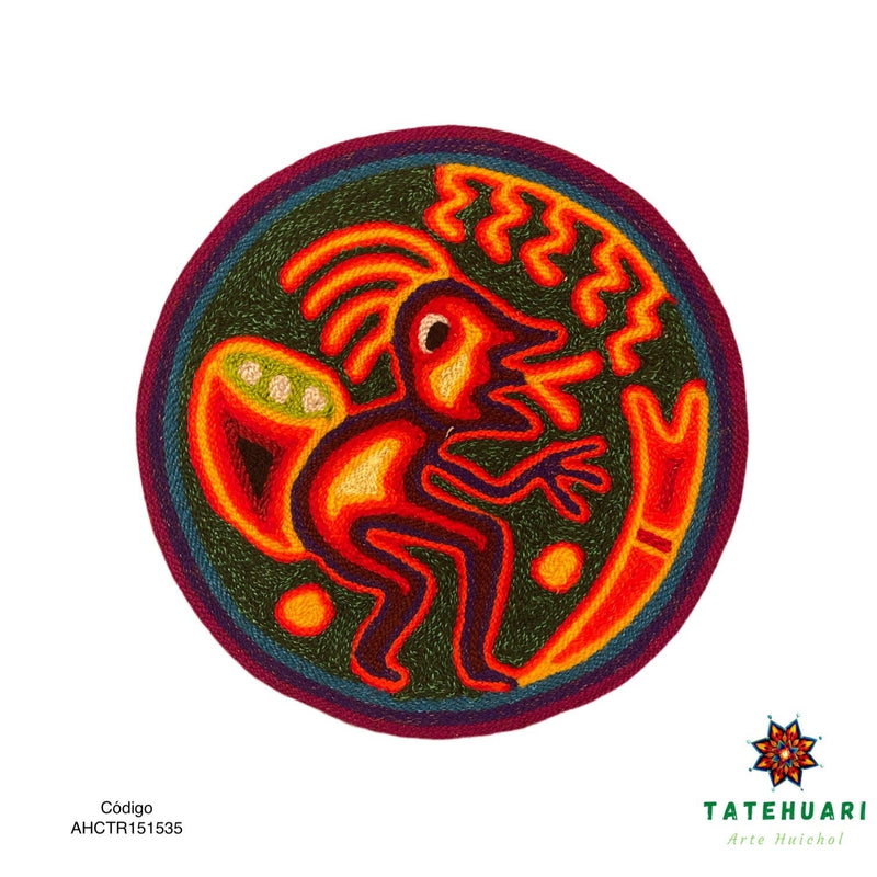 Cuadro o Tabla de Estambre 15 X 15 cms - TATEHUARI, arte huichol