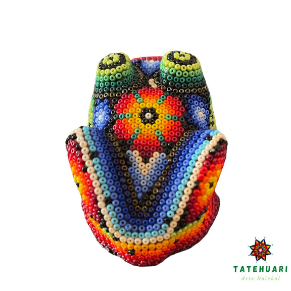 Rana de chaquira FCH04 - TATEHUARI, arte huichol