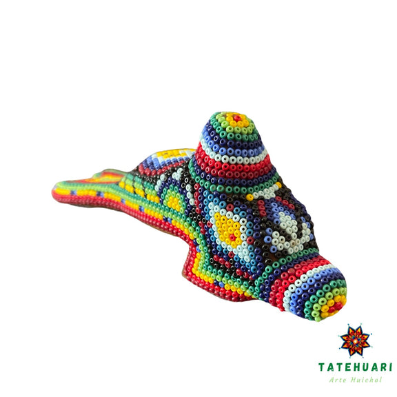 Delfín Nadando - FCH16 - TATEHUARI, arte huichol