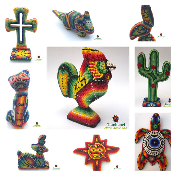 Figuras Medianas de Chaquira - Artesanía Huichol - TATEHUARI, arte huichol